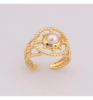 Ring mit Kunstperlen – Weiss