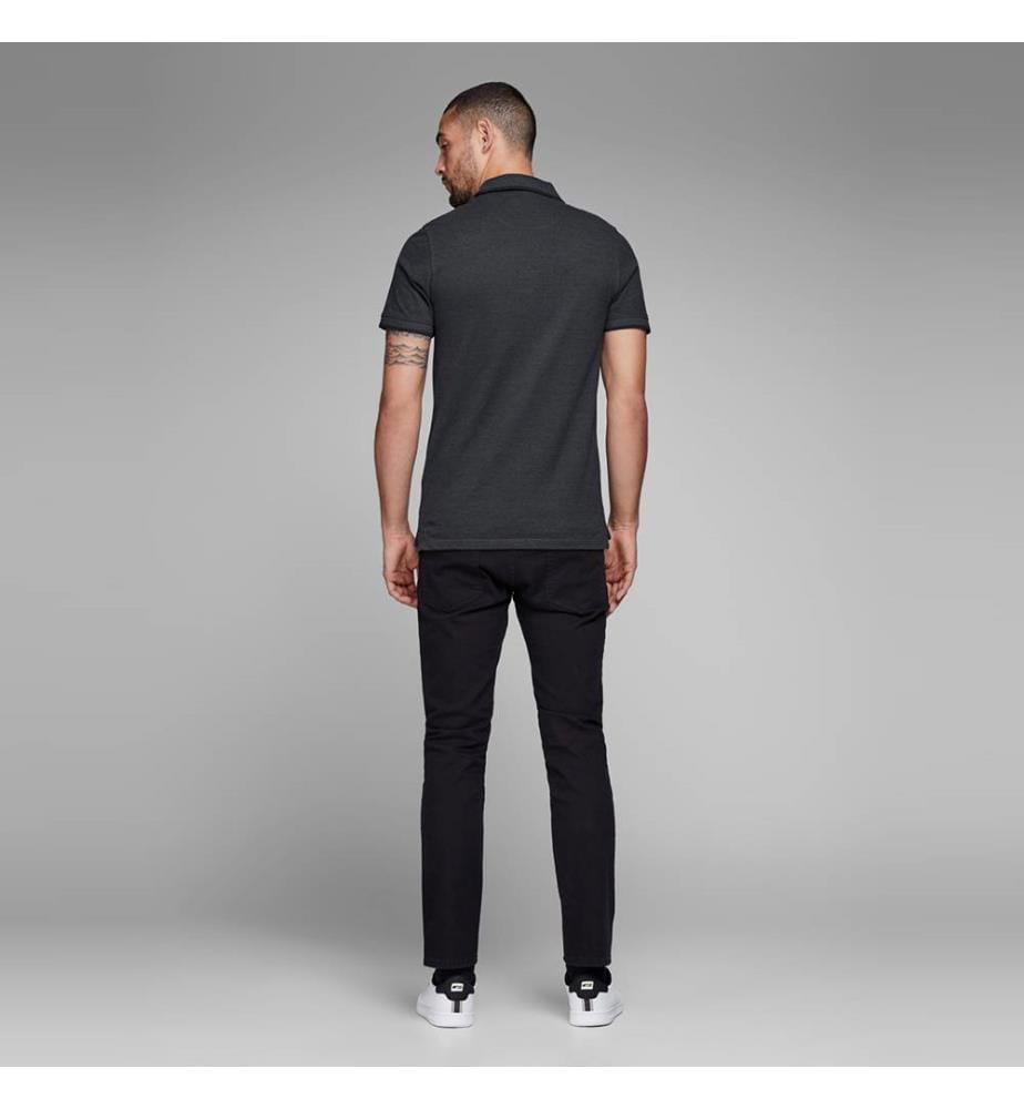Polo Slim Fit Gris Foncé