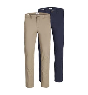 2er-Pack Hosen - Beige und Marineblau