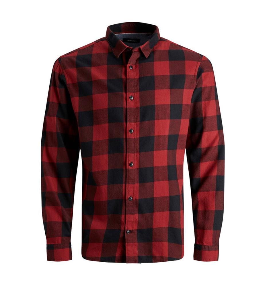 Hemd Gingham Twill Slim Fit - Dunkelrot