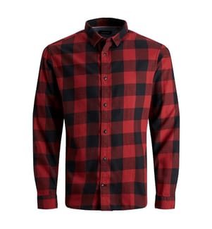 Hemd Gingham Twill Slim Fit - Dunkelrot