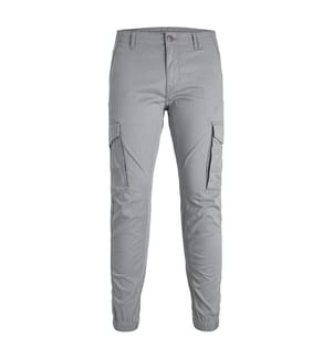Cargohose mit konischer Passform - Grau
