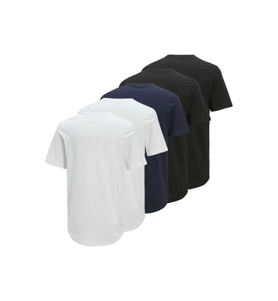5er-Pack T-Shirts - Weiss, Marineblau & Schwarz