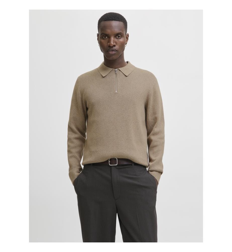 Stitch-Strickpolo – Beige