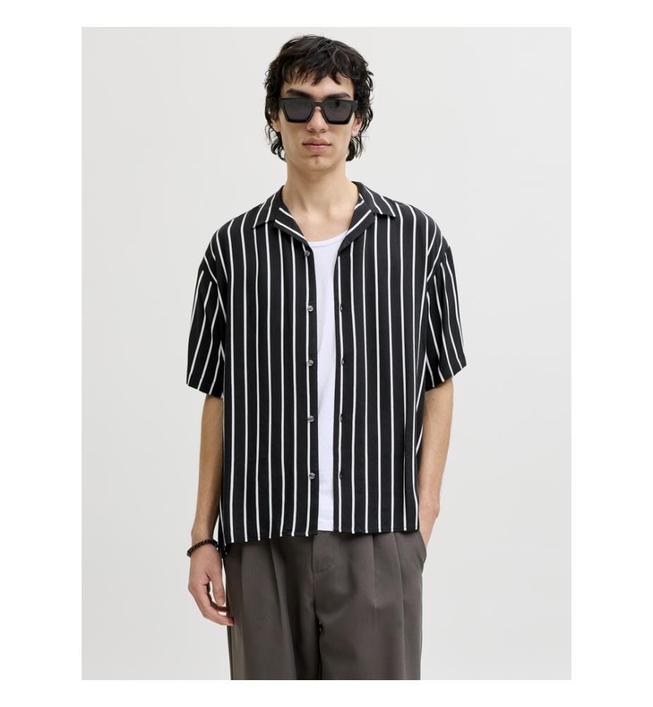 Camicia a righe - Nero
