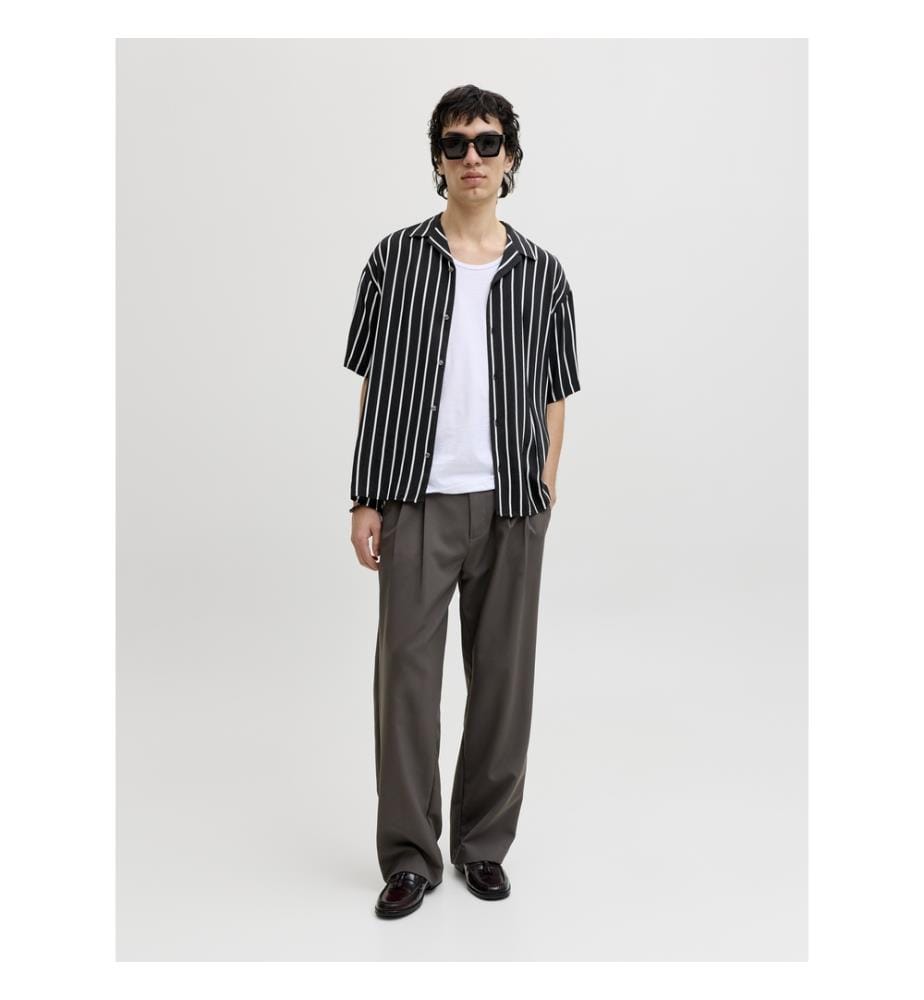 Camicia a righe - Nero