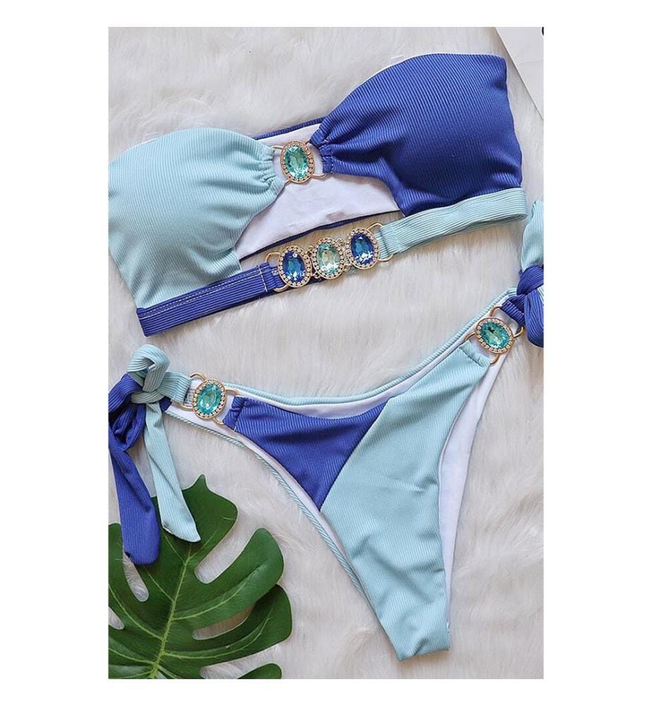 Trägerloser Bikini „Bijoux“ - Blau