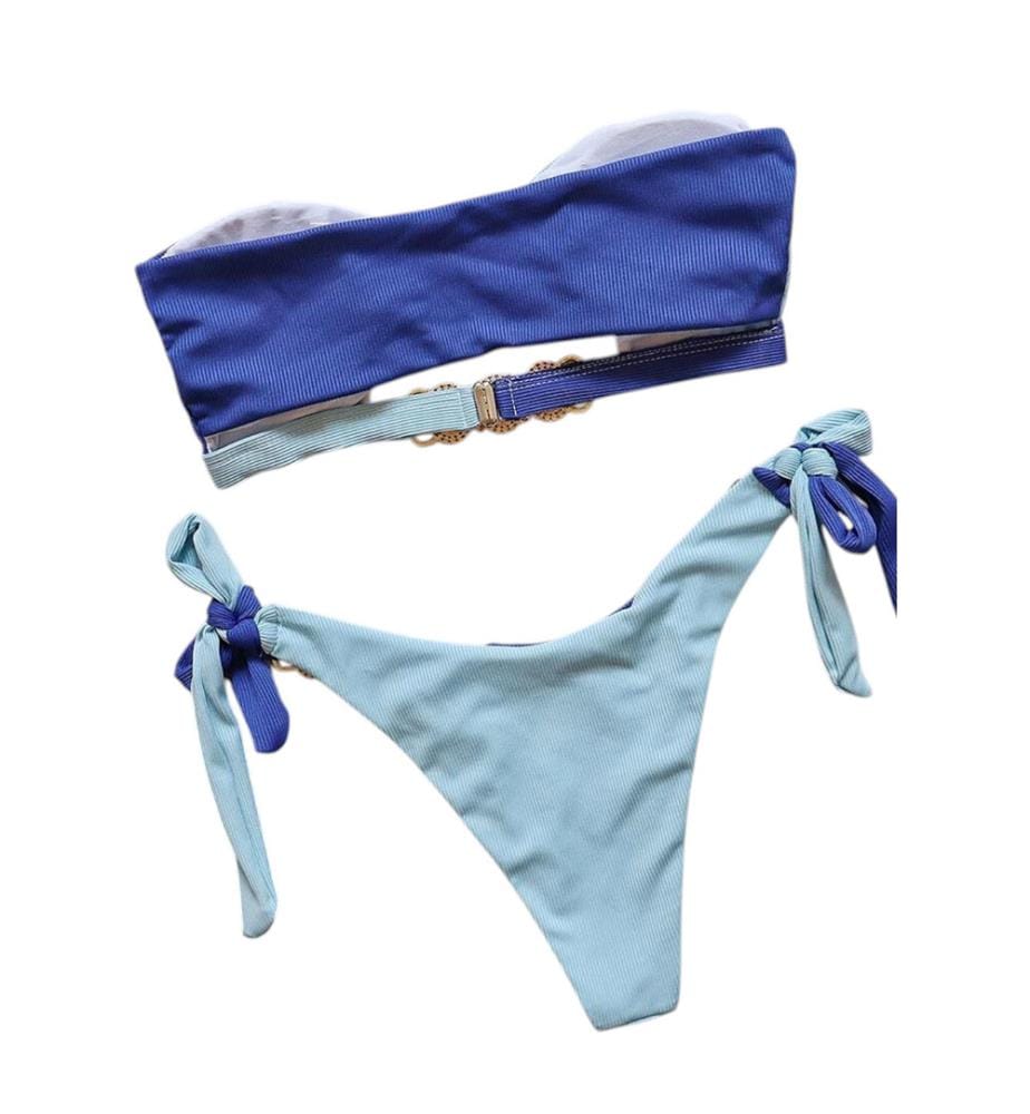 Trägerloser Bikini „Bijoux“ - Blau
