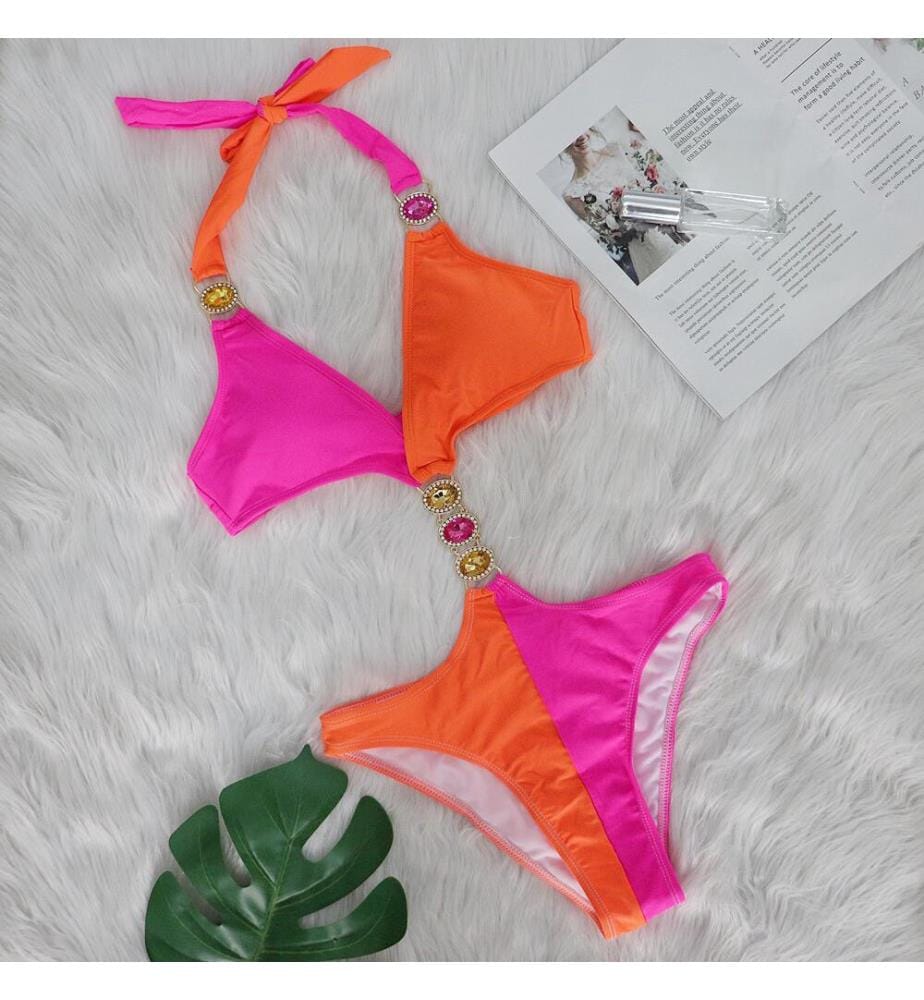 Glamouröser Einteiler - Orange