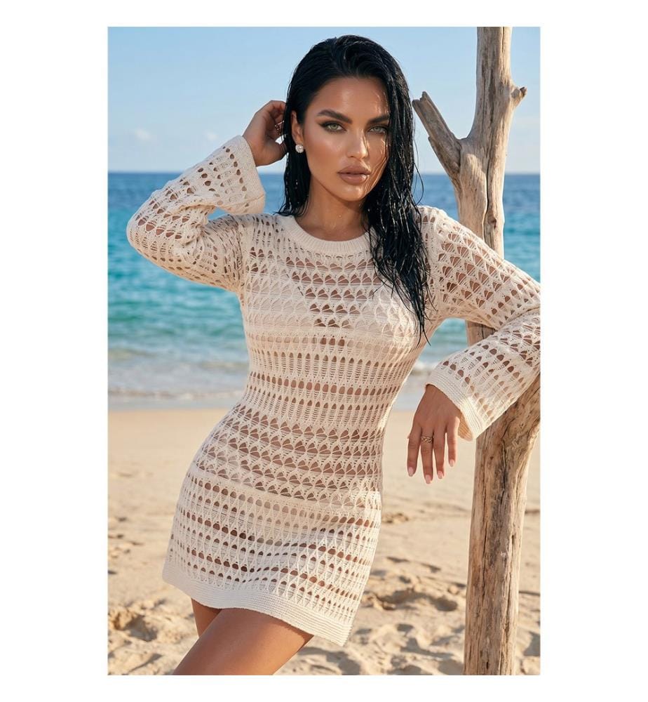 Gehäkelte Strandkleid – Beige
