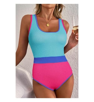 Strandkleid mit Struktur – Rotrosa