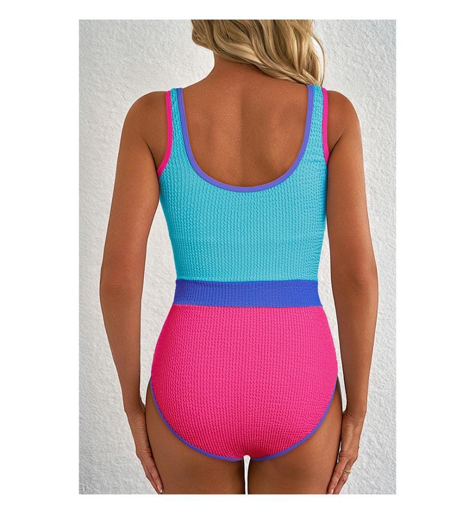 Strandkleid mit Struktur – Rotrosa