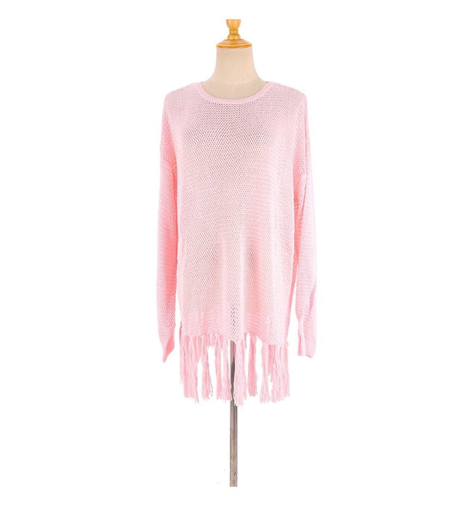 Robe maille de plage - Rose