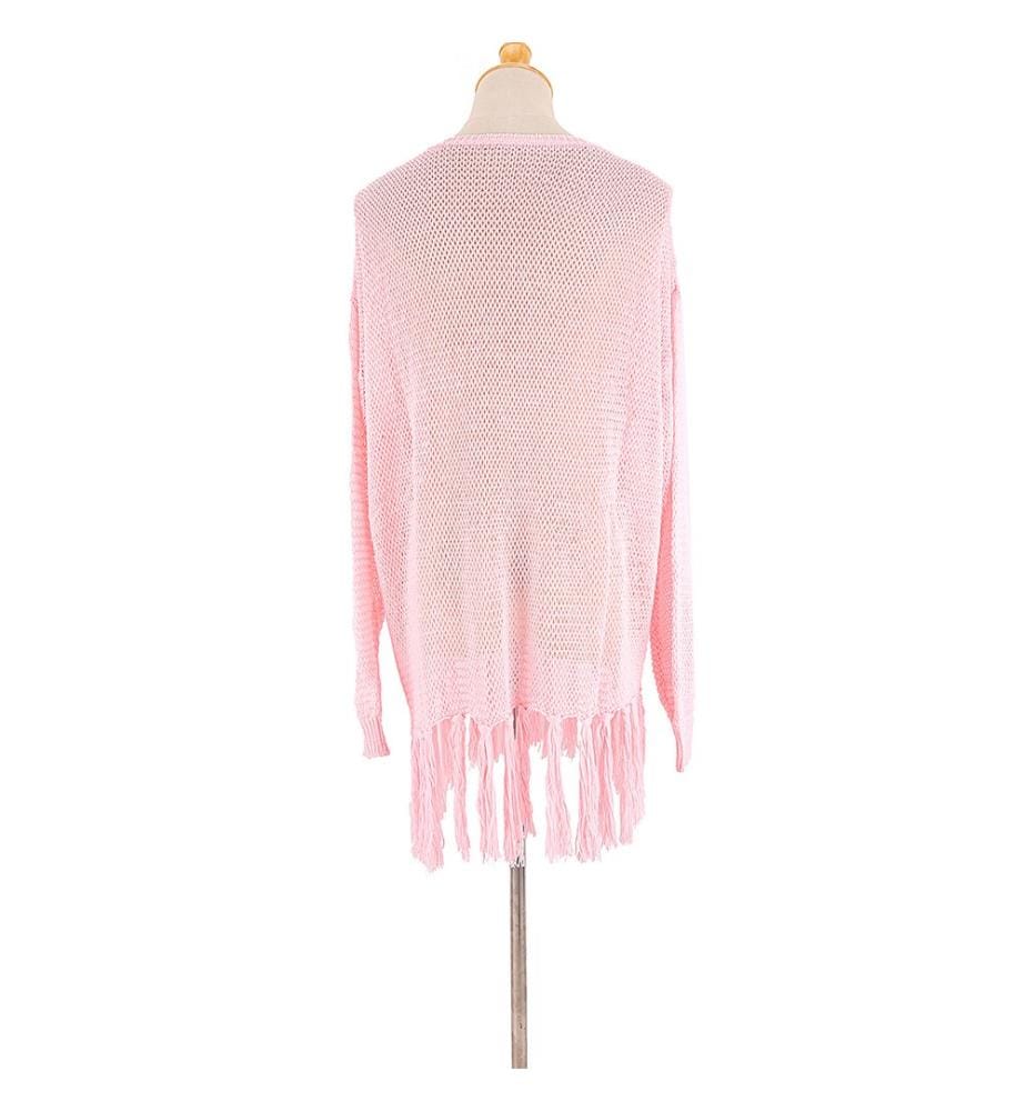 Robe maille de plage - Rose