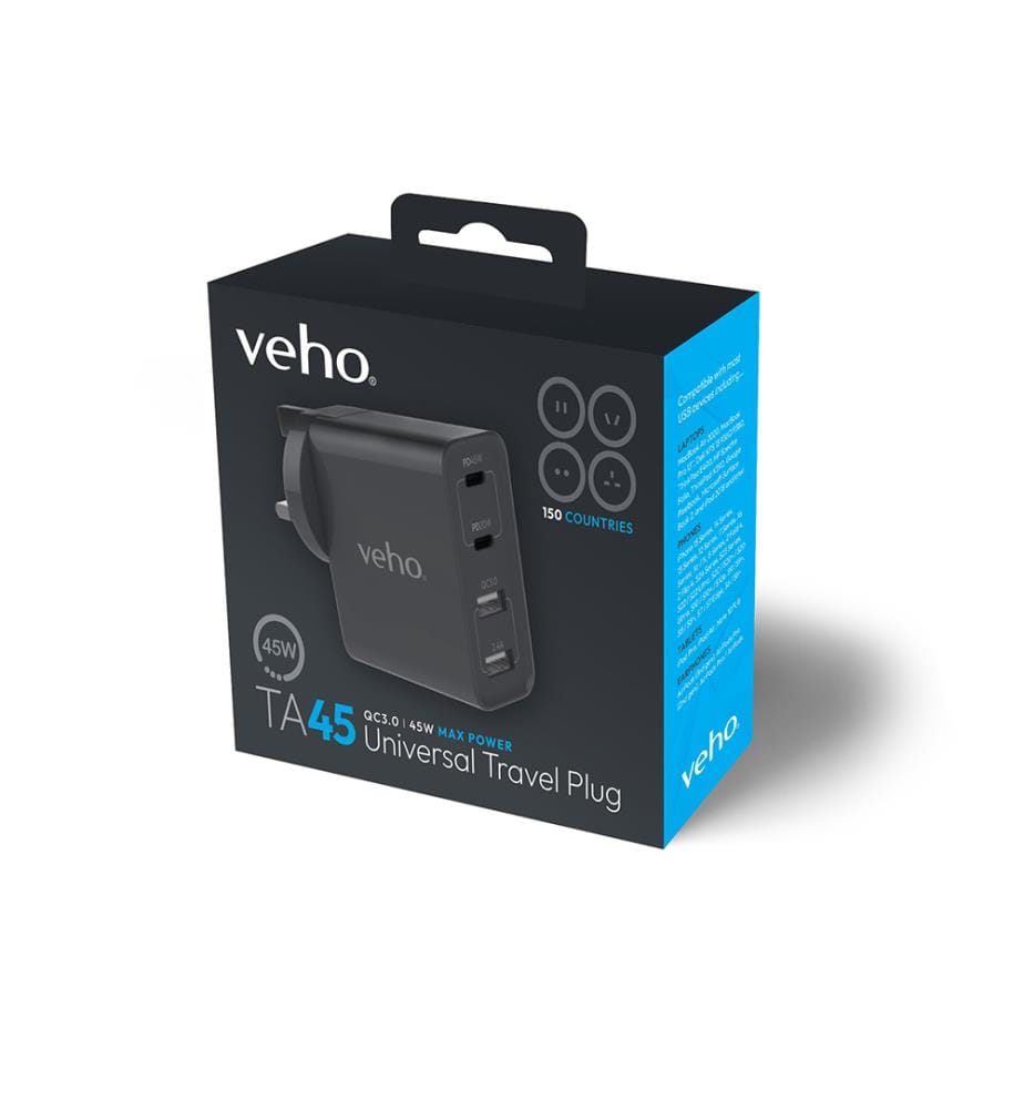 TA-45 Universeller USB-Ladestecker-Adapter für mehrere Regionen
