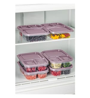 Storage Box Set, 6 Pieces, Pink, 100% PLASTIC