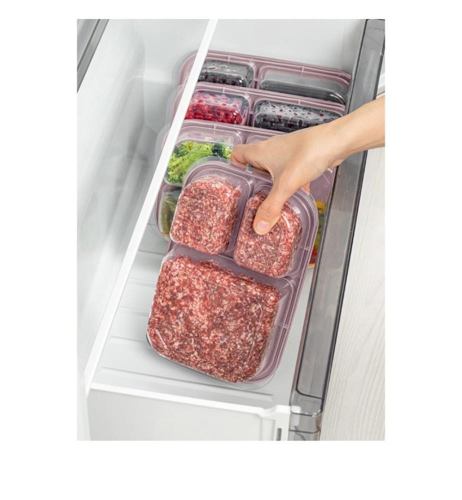 Storage Box Set, 6 Pieces, Pink, 100% PLASTIC