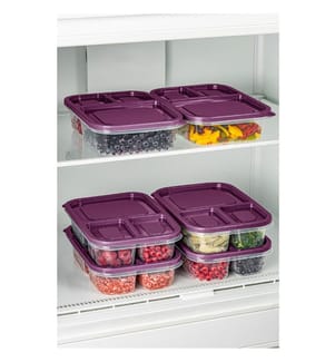 Storage Box Set, 6 Pieces, Purple, 100% PLASTIC