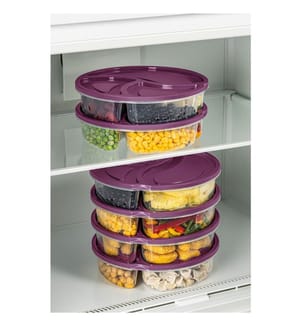 Storage Box Set, 6 Pieces, Purple, 100% PLASTIC