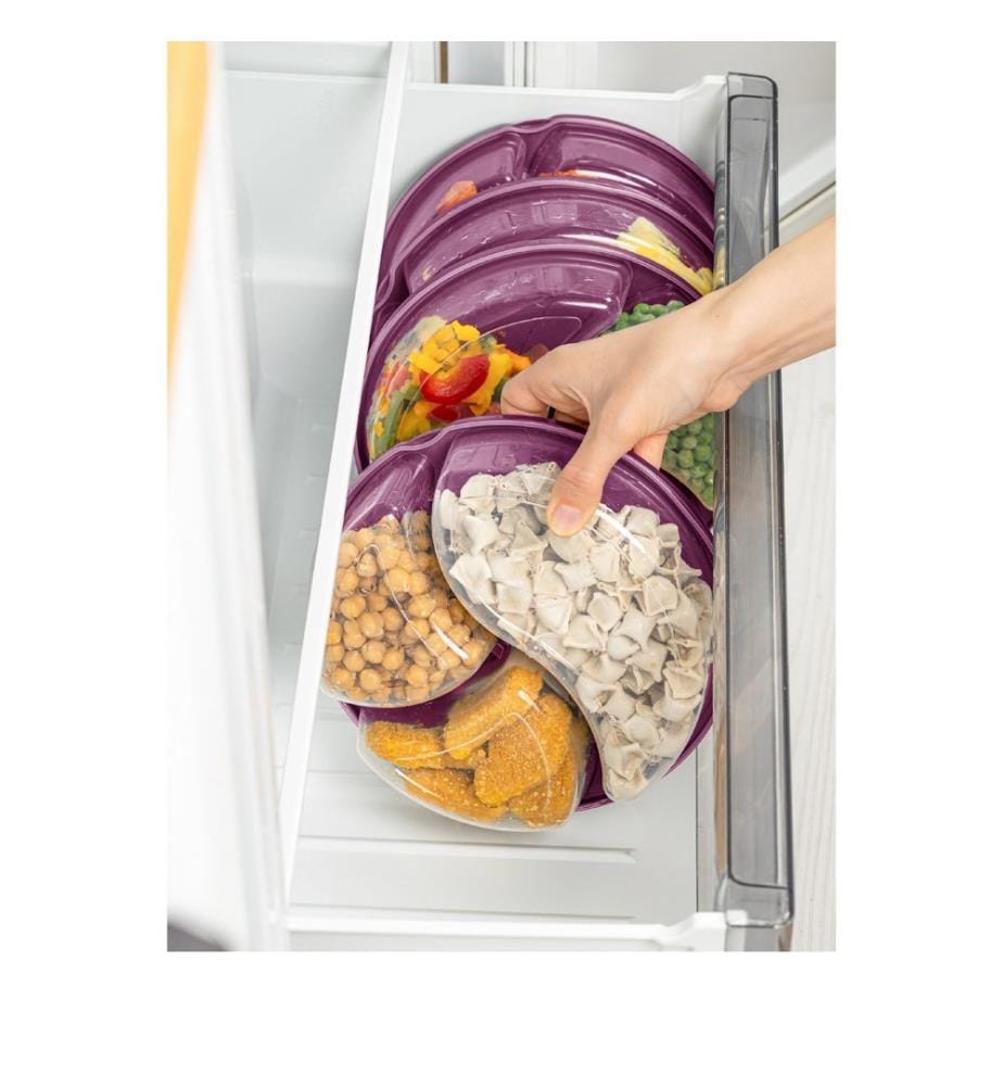 Storage Box Set, 6 Pieces, Purple, 100% PLASTIC