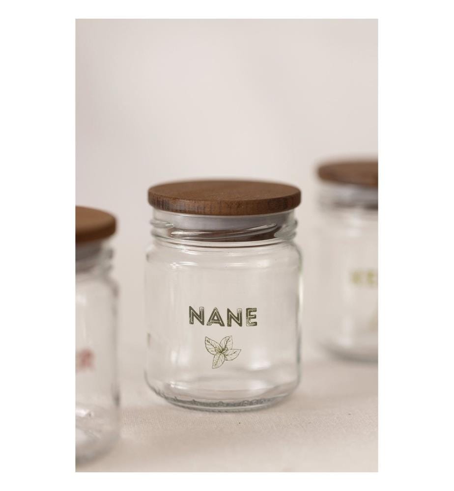 Spice Jar Set, 6 Pieces, Transparent, 100% GLASS