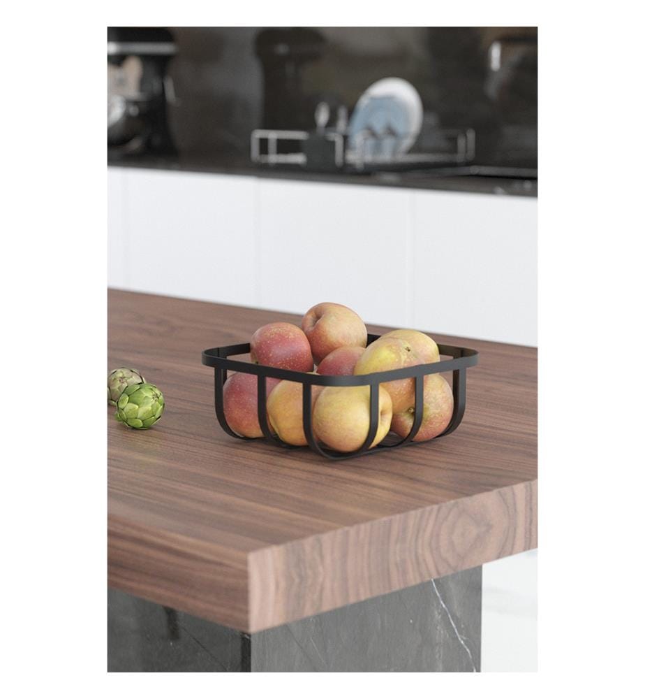Organizzatore da cucina, nero, 100% metallo