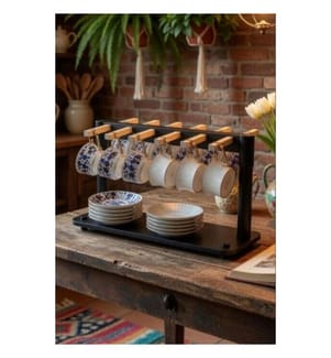 Kitchen Organizer, PLASTIC / WOOD / MDF, Black