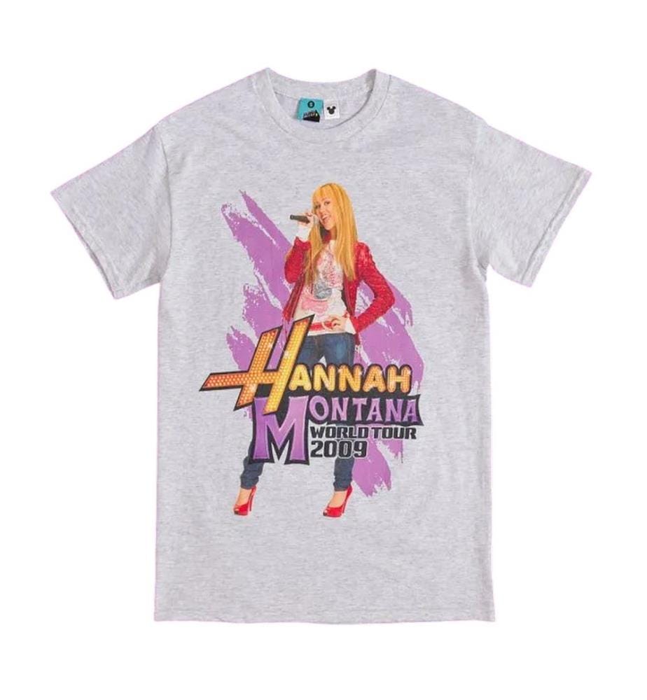 Hannah Montana Unisex Adult World Tour 2009 Back Print T-Shirt
