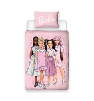 Barbie Reversible Figures Duvet Cover Set Single