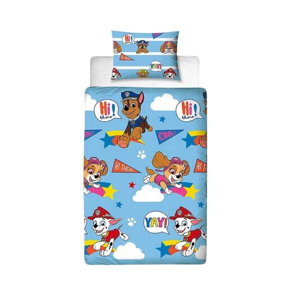 Paw Patrol Cool Reversibile Rotante Set Copripiumino Single