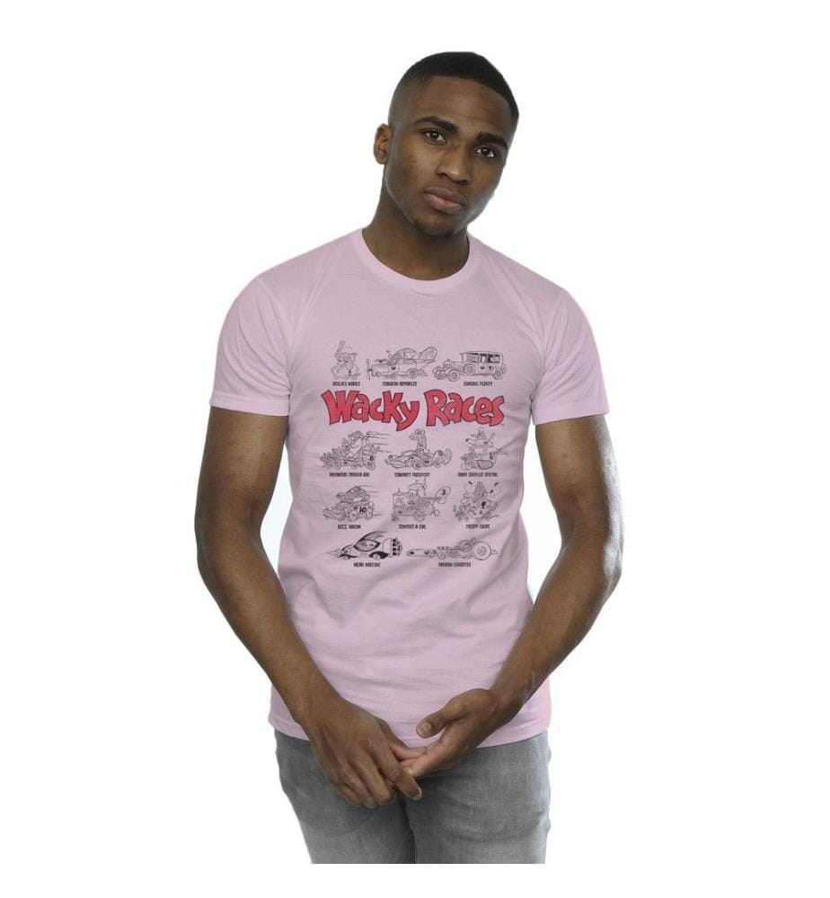 Wacky Races Mens Car Lineup T-Shirt