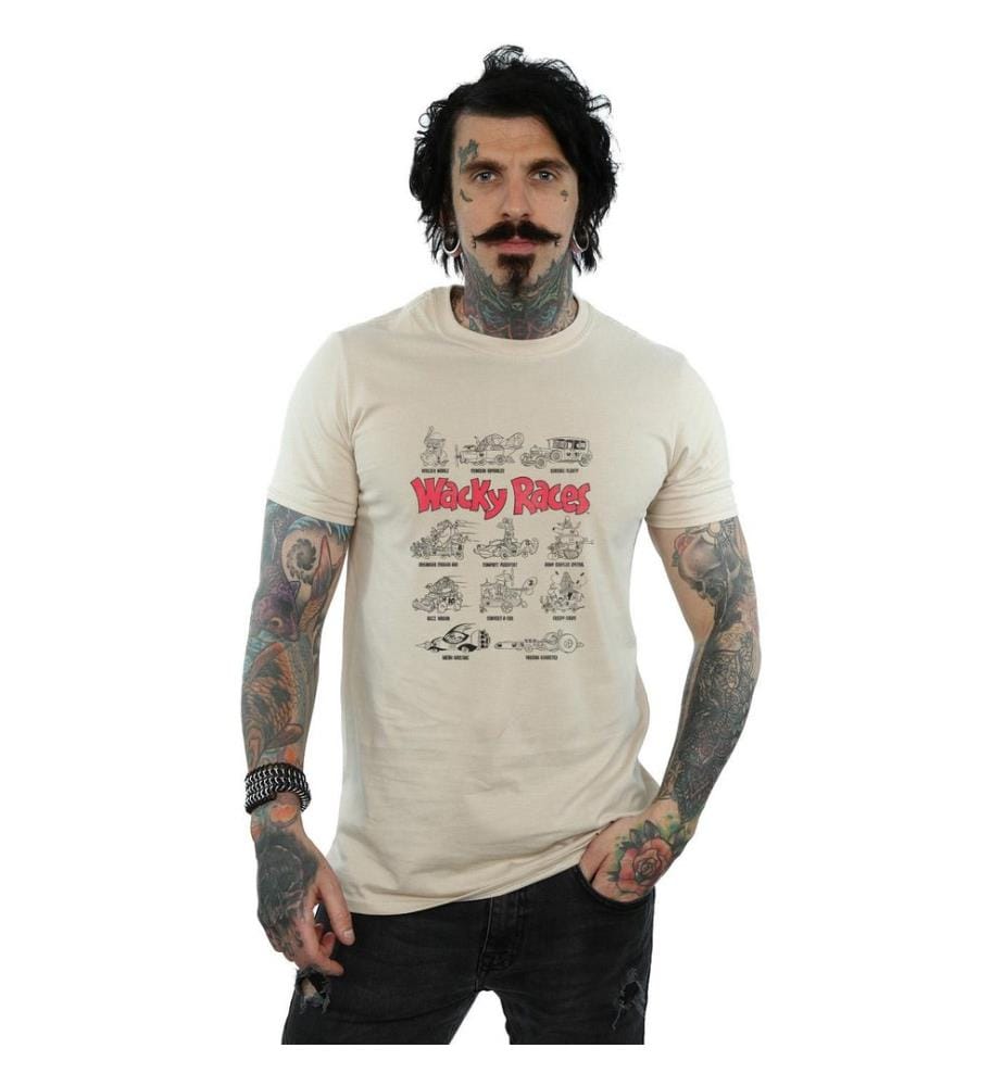 Wacky Races Mens Car Lineup T-Shirt