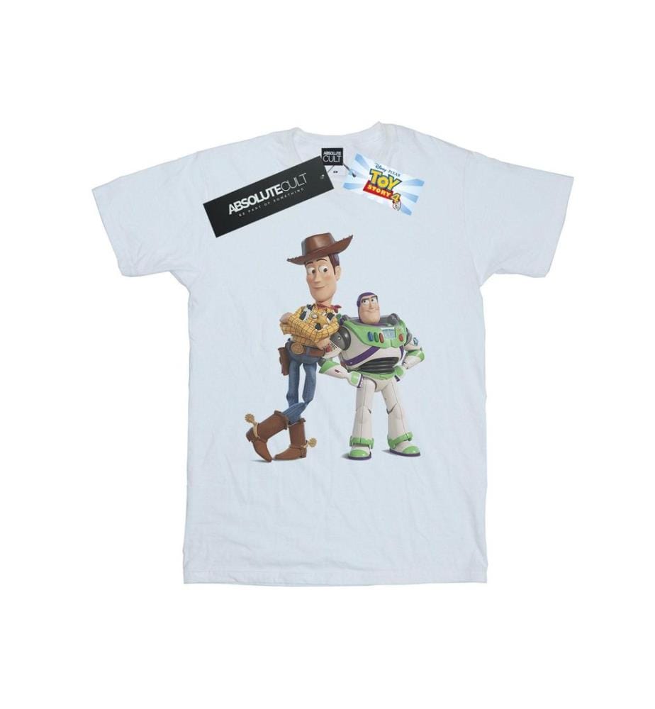Toy Story Boys Buzz Lightyear & Woody Standing Cotton T-Shirt