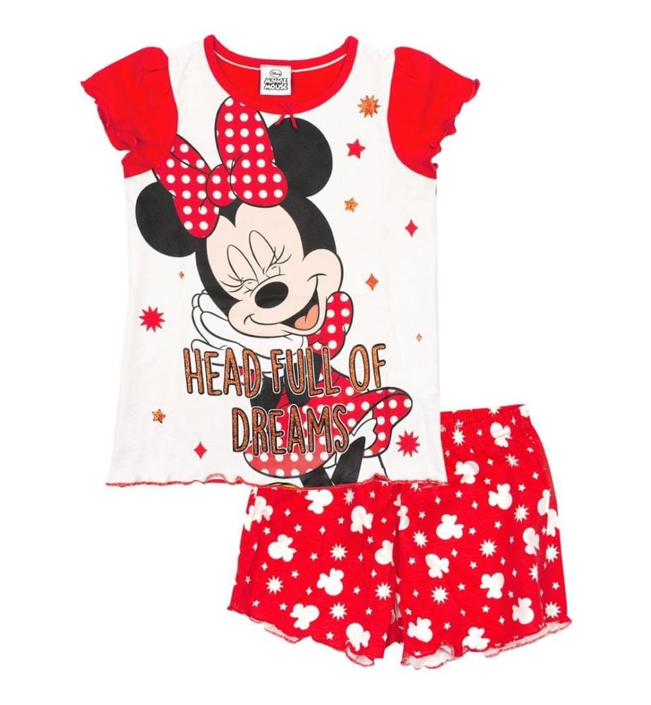 Minnie Mouse - Ensemble de pyjama court HEAD FULL OF DREAMS - Fille