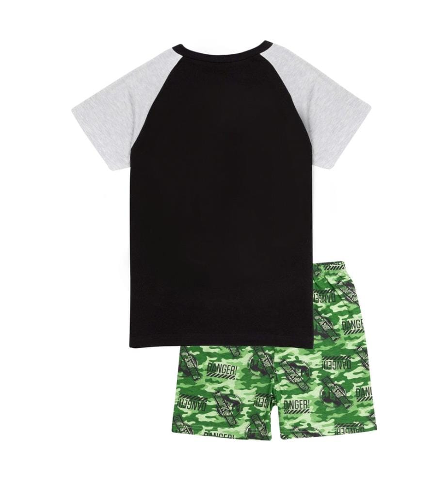 Jurassic World Boys Camo Short Pyjama Set