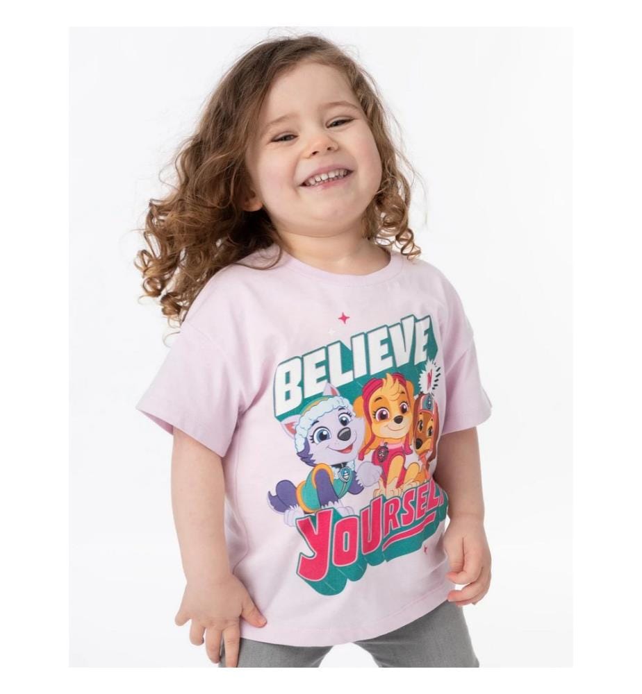 Paw Patrol Girls Believe In Yourself T-Shirt (Pack of 2)