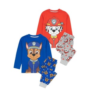 Paw Patrol Set Pigiama Lungo Chase & Marshall Bambini Misura Confezione 2