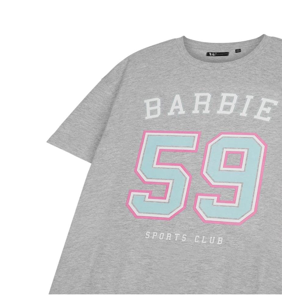 Barbie - "59 Sports Club" Nachtkleid für Damen kurzärmlig