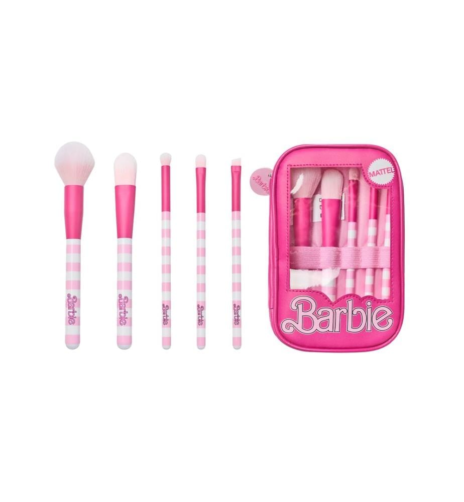 Barbie - Damen Retro Streifen - Schminkpinsel Set