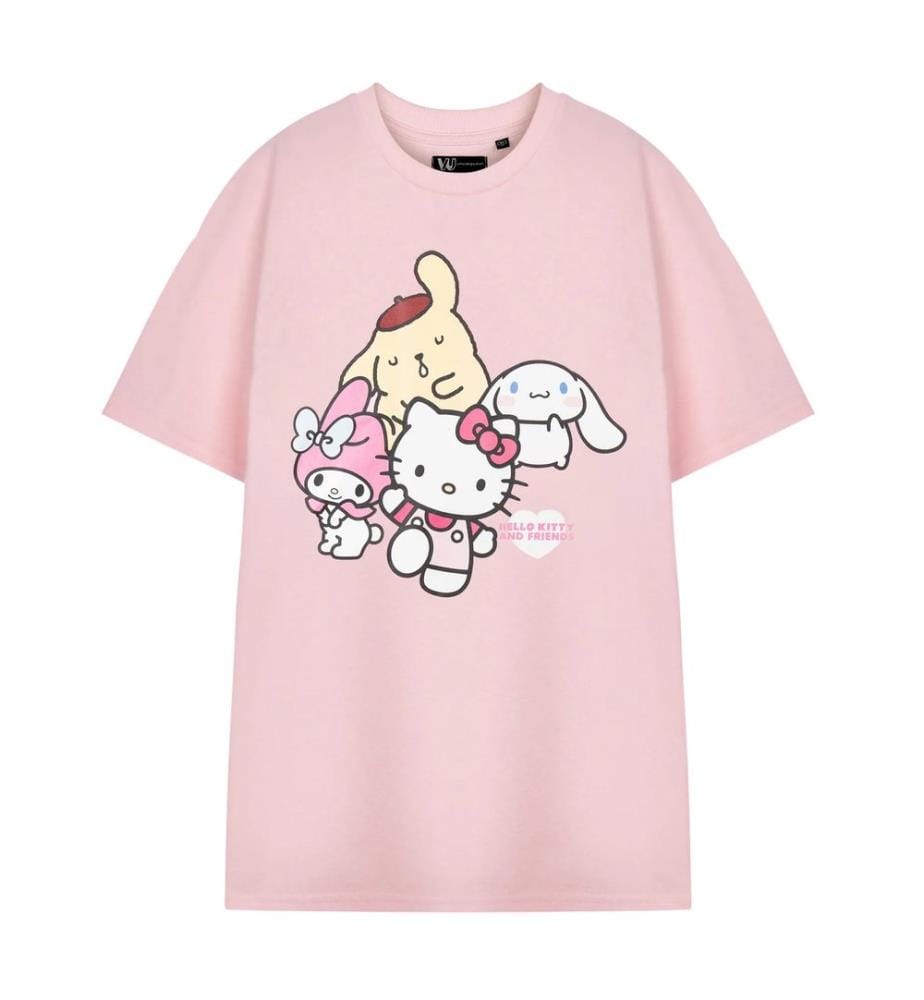 Hello Kitty & Friends Womens/Ladies Sanrio Short-Sleeved T-Shirt