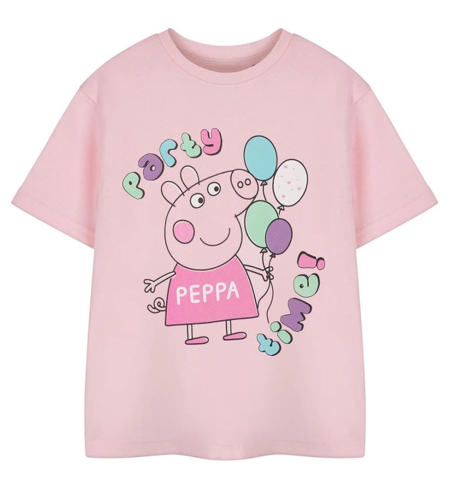Peppa Pig Party Time Maglietta Maniche Corte Ragazze