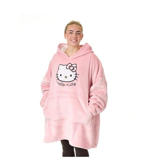 Hello Kitty Womens/Ladies Character Face Blanket Hoodie