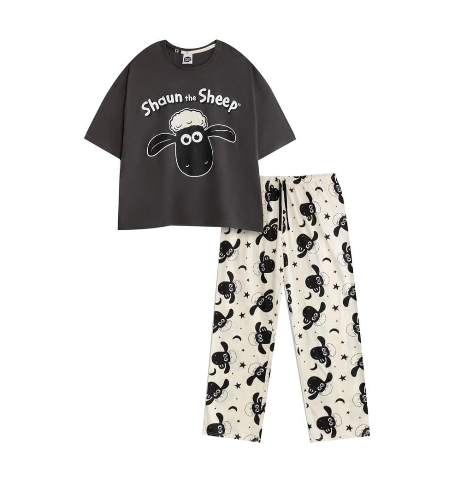 Shaun the Sheep - Ensemble de pyjama long manches courtes motif/style personnage - Femme