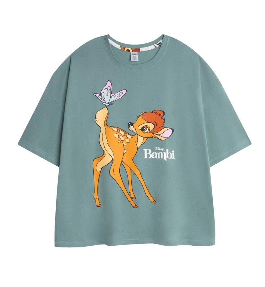 Bambi - Ensemble de pyjama long manches courtes motif/style logo - Femme
