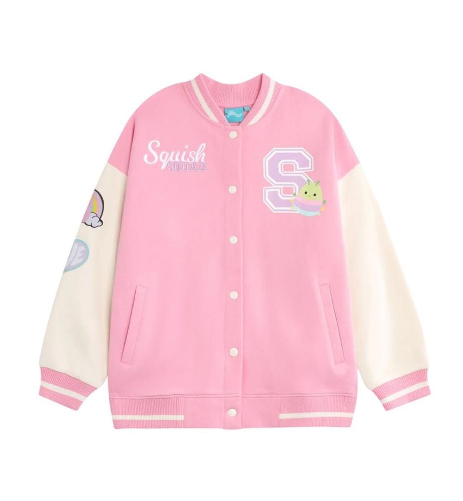 Squishmallows Girls Squish Squad Varsity Jacket