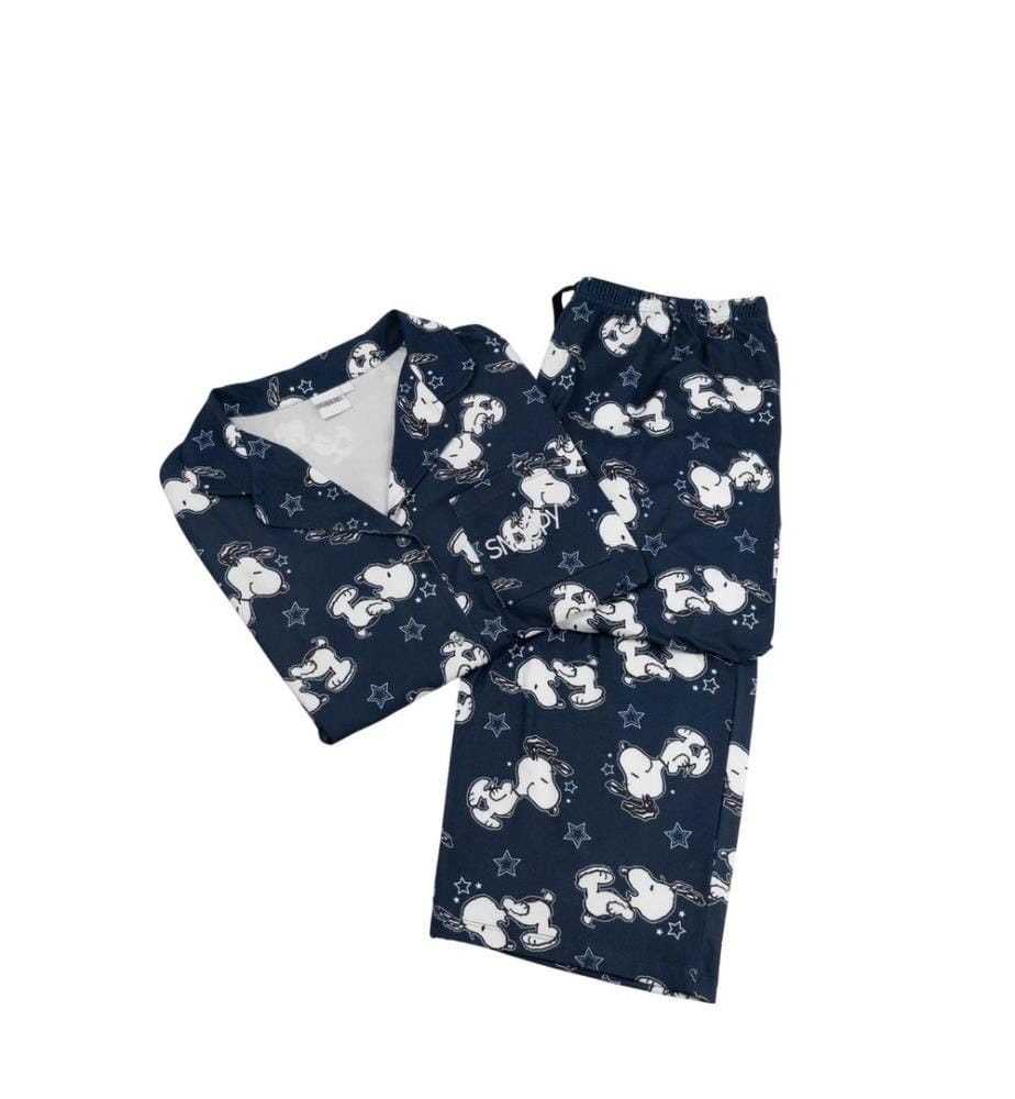 Peanuts - Ensemble de pyjama long manches longues motif Snoopy - Femme