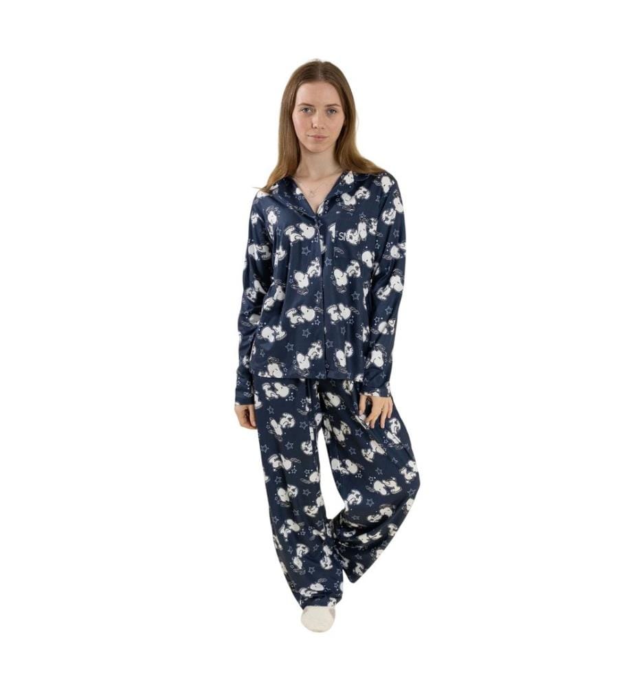 Peanuts - Ensemble de pyjama long manches longues motif Snoopy - Femme