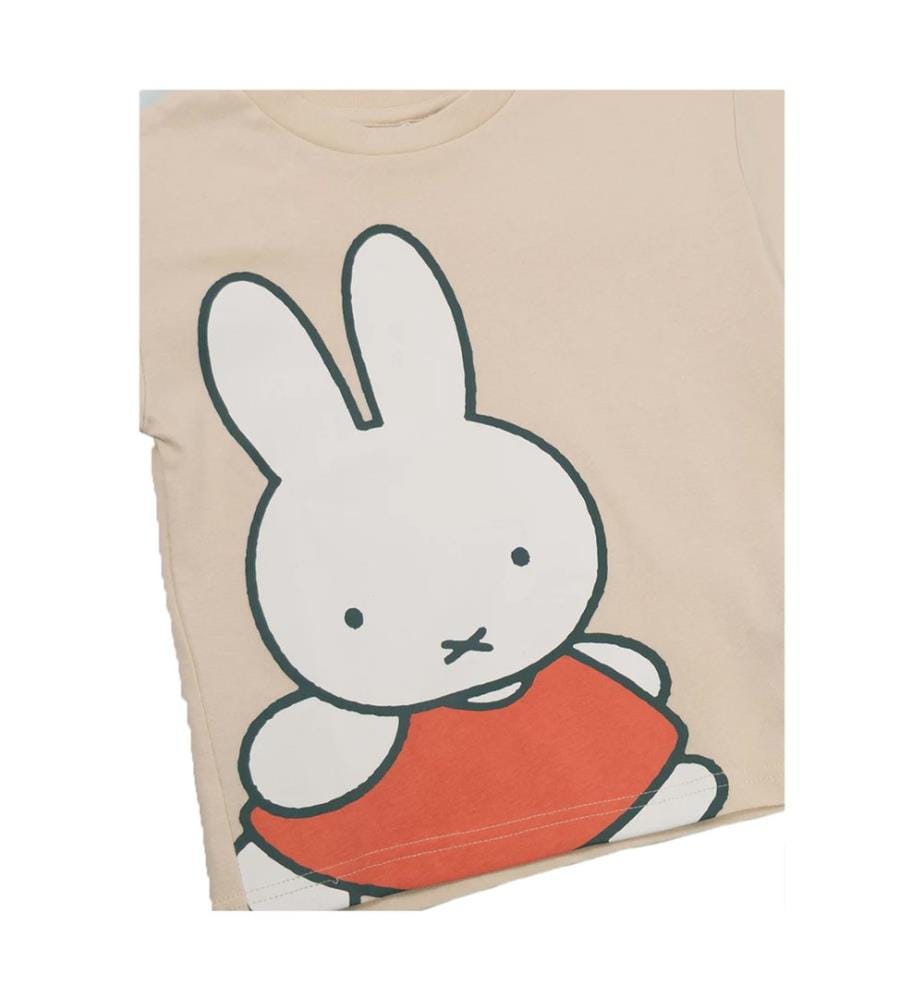Miffy Girls Character Face Short-Sleeved T-Shirt