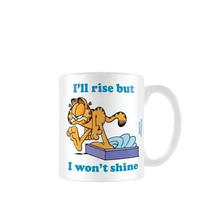Garfield I´ll Rise But I Won´t Shine Mug