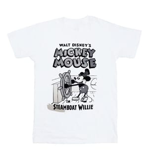 Mickey Mouse - "Steamboat Willie" T-Shirt für Herren/Damen Unisex